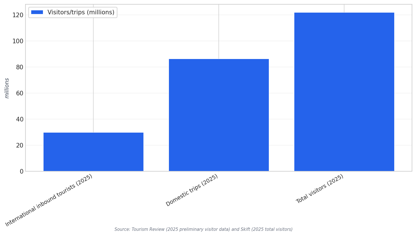 2025 visitor trip breakdown