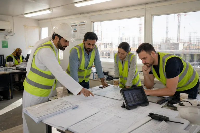 AI on the Job Site: How UAE Contractors Use AI and Digital Twins to Cut Mega-project Overruns in AI Construction Project Management UAE